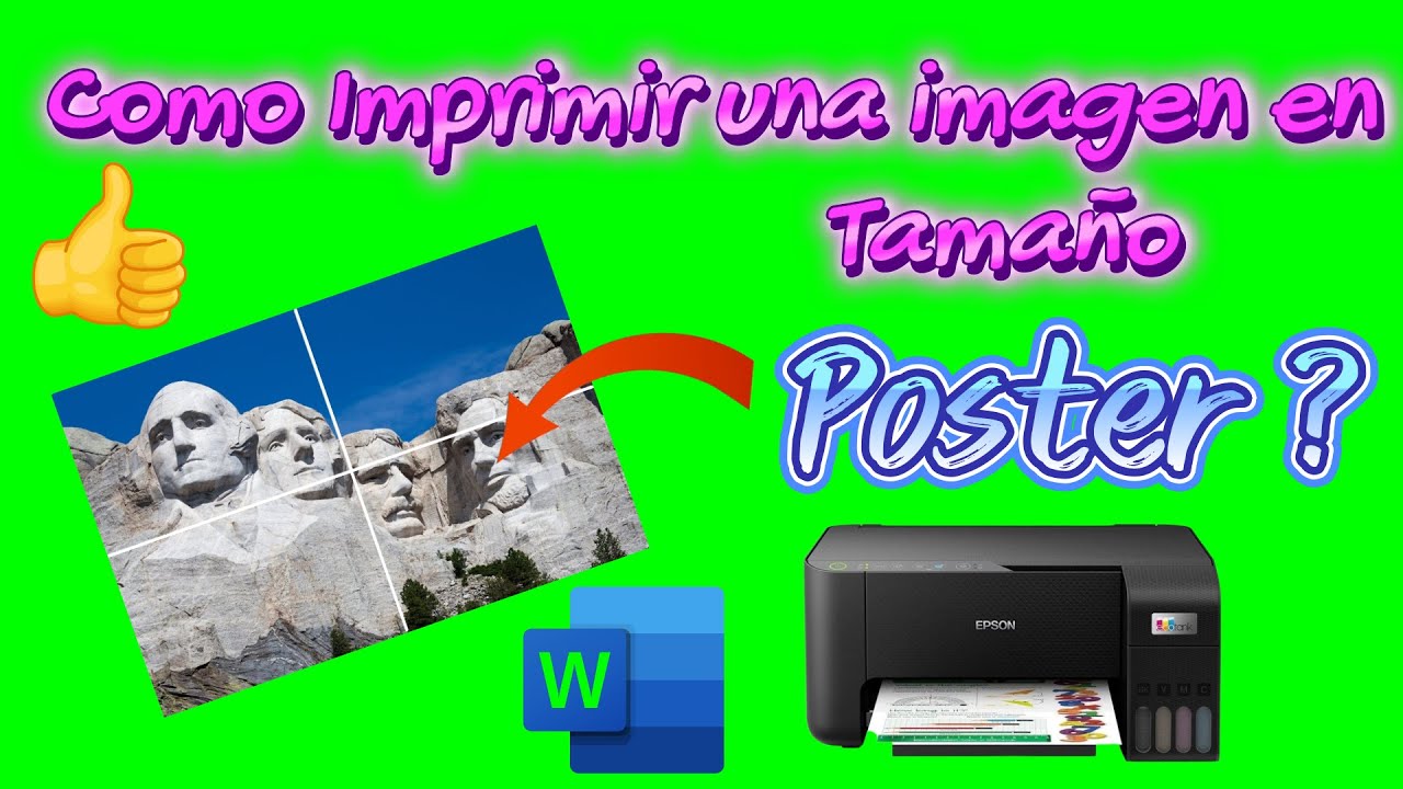 Cómo imprimir una imagen en tamaño Poster !!!🖨✅