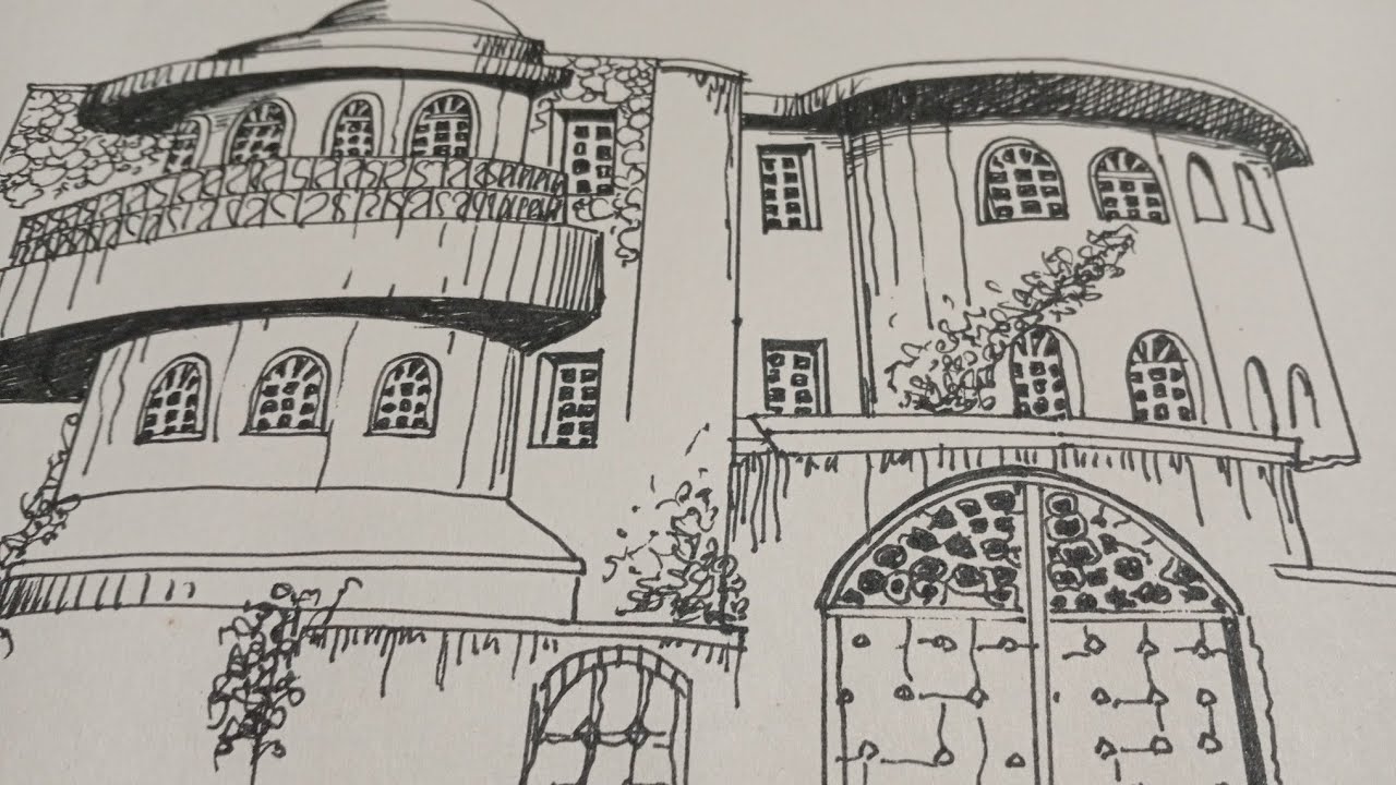 How to draw house#drawing #art #architect#draw ##drawing #نقاشی sketch #house #طراحی 