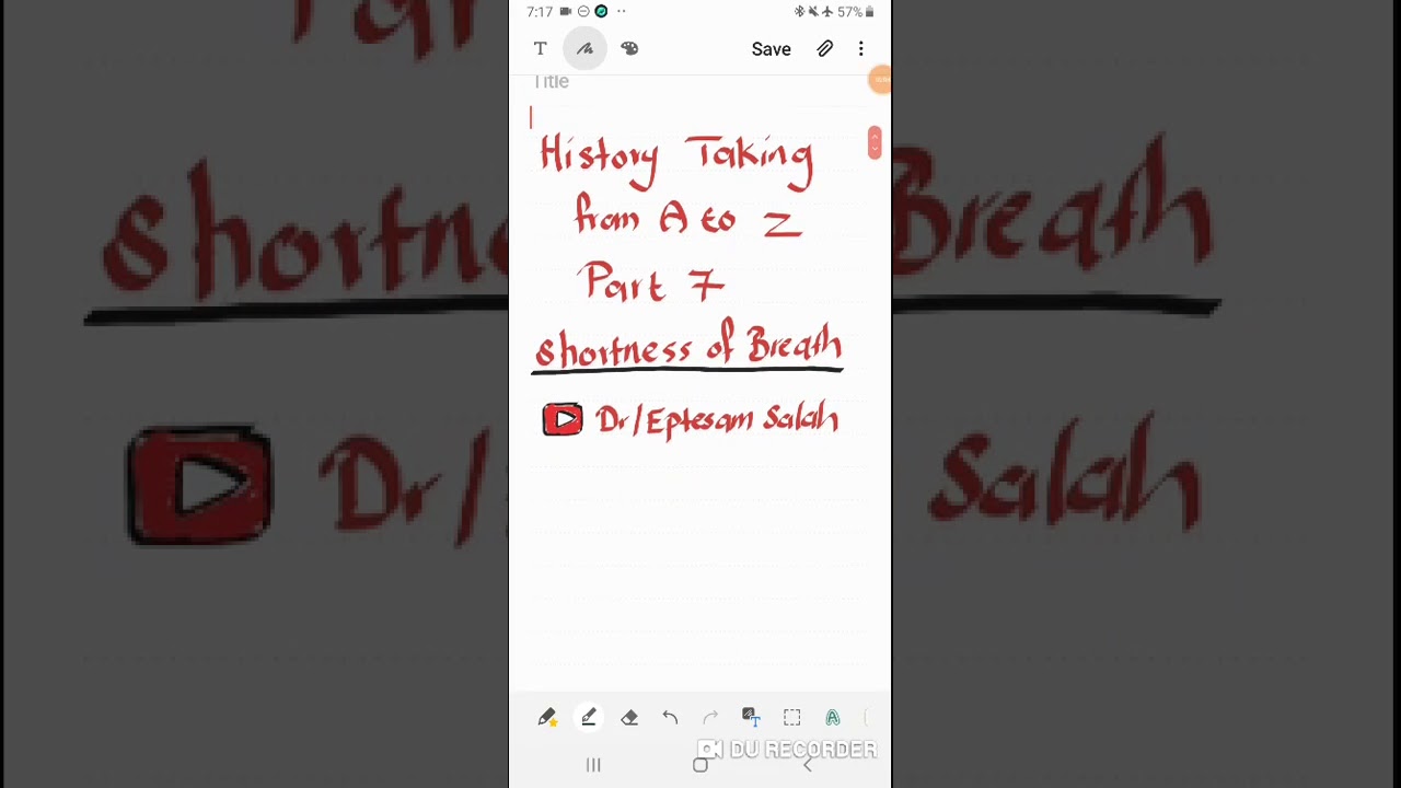 History Taking From Ato Z Part 7 / Dyspnea