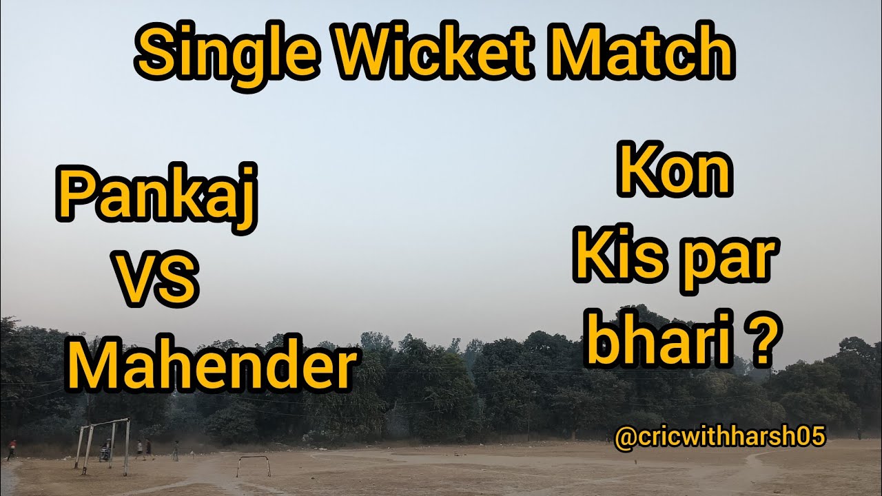 Single Wicket Match|Pankaj Vs Mahender| kon kis par bhari? | #tenniscricket #cricket 