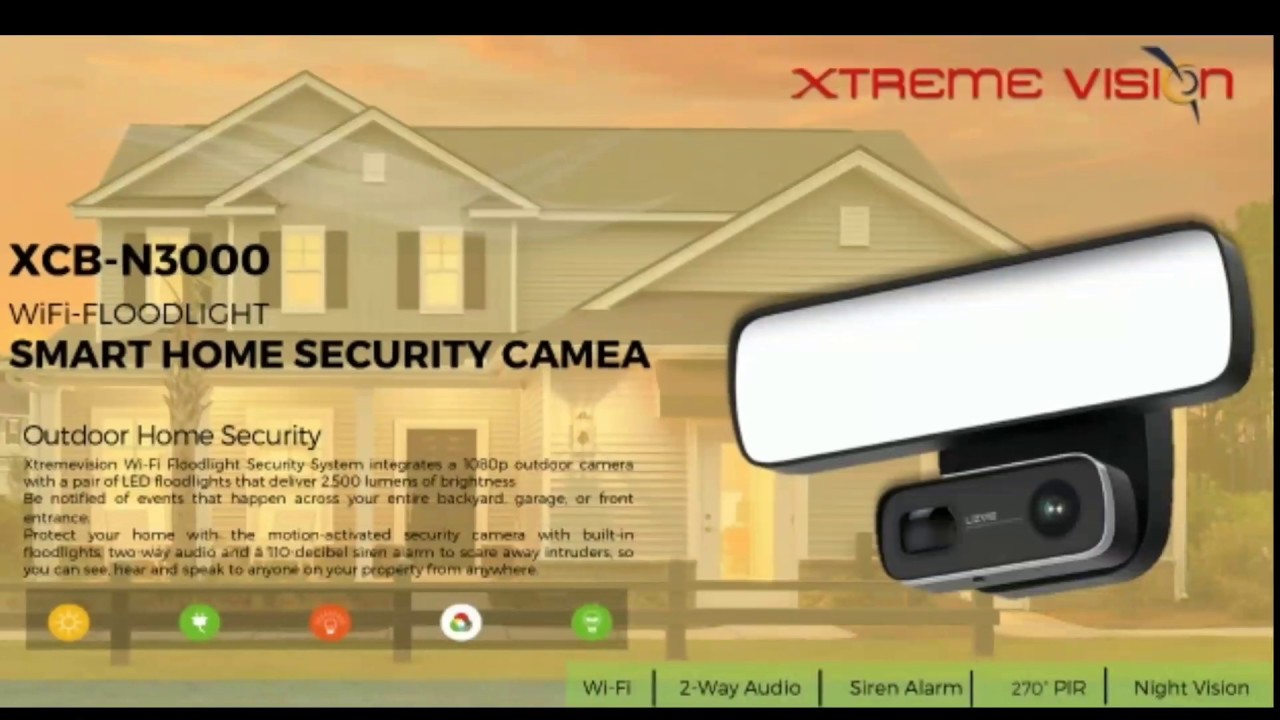 XCB-N3000 (Xtremevision WiFi- Floodlight Smart Camera)