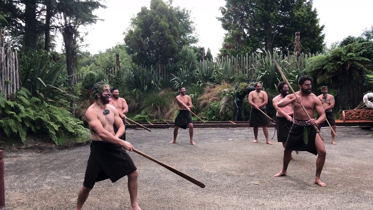 tamaki maori village powhiri in rotorua, nz