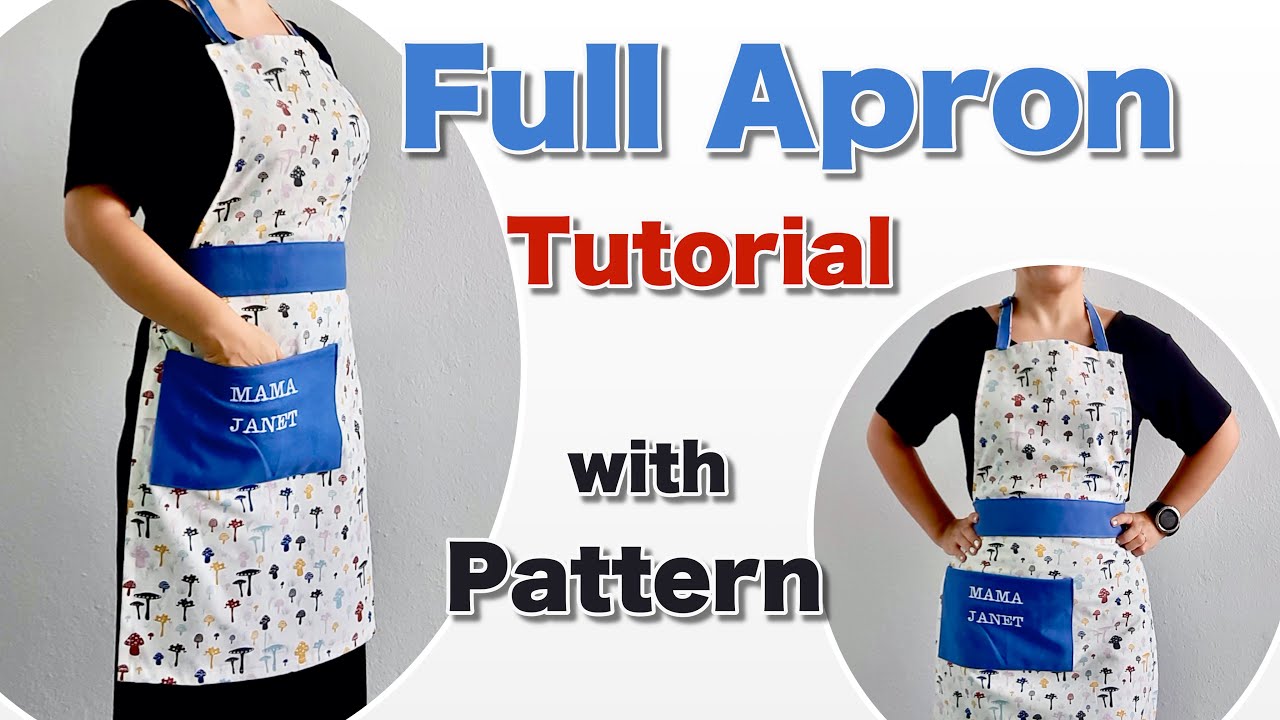 Cute Apron Tutorial / DIY Kitchen Apron/ Adjustable Neck Straps