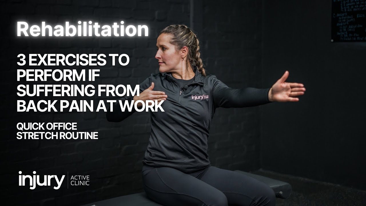 3 Exercises to Perform if Suffering from Back Pain at Work | Quick Office Stretch Routine