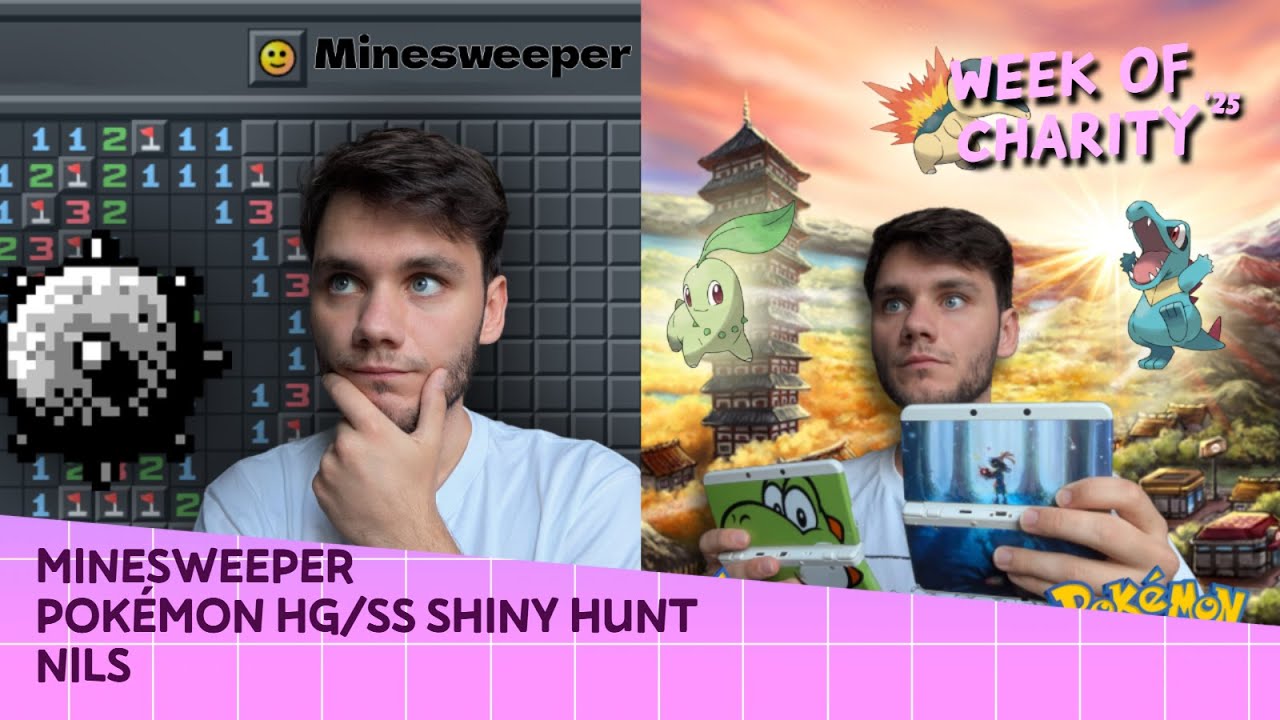 SHINY STARTER Hunting in Heart Gold & Soul Silver! + Minesweeper - Week of Charity