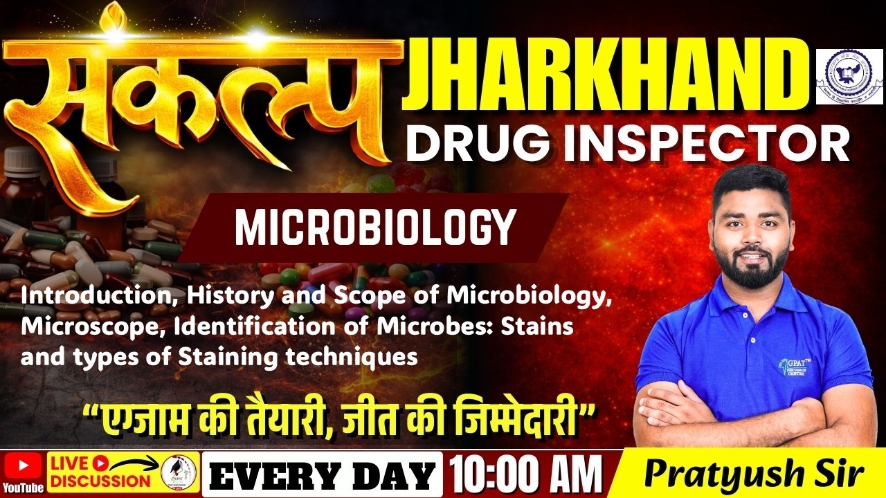L-3 | Intro. History, Scope of Microbiology, Microscope:Microbiology-संकल्प Jharkhand Drug Inspector