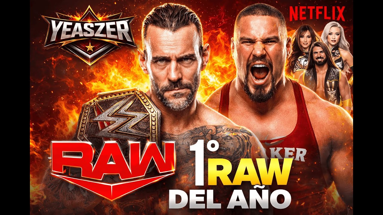RAW en Netflix 🔴 | CM Punk vs Bron Breakker | 1° RAW del Año | Universo WWE 2K25
