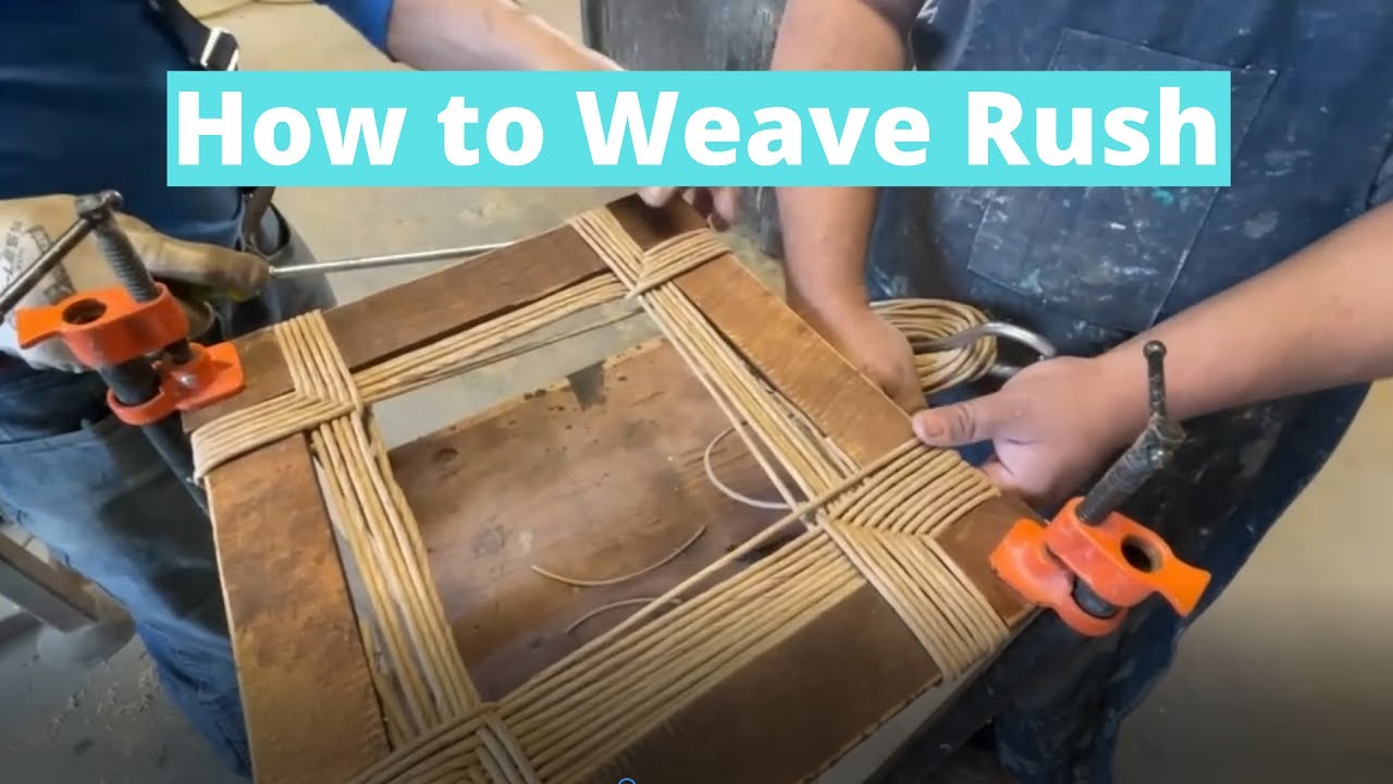 Old Wood Worker Shows How To Weave A Rush Seat!
