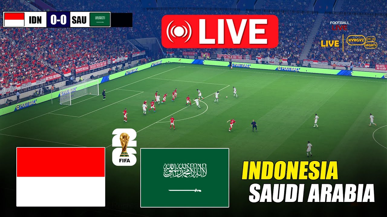 🔴LIVE : INDONESIA vs SAUDI ARABIA | Qualifiers eFootball PES 21 Simulation Gameplay