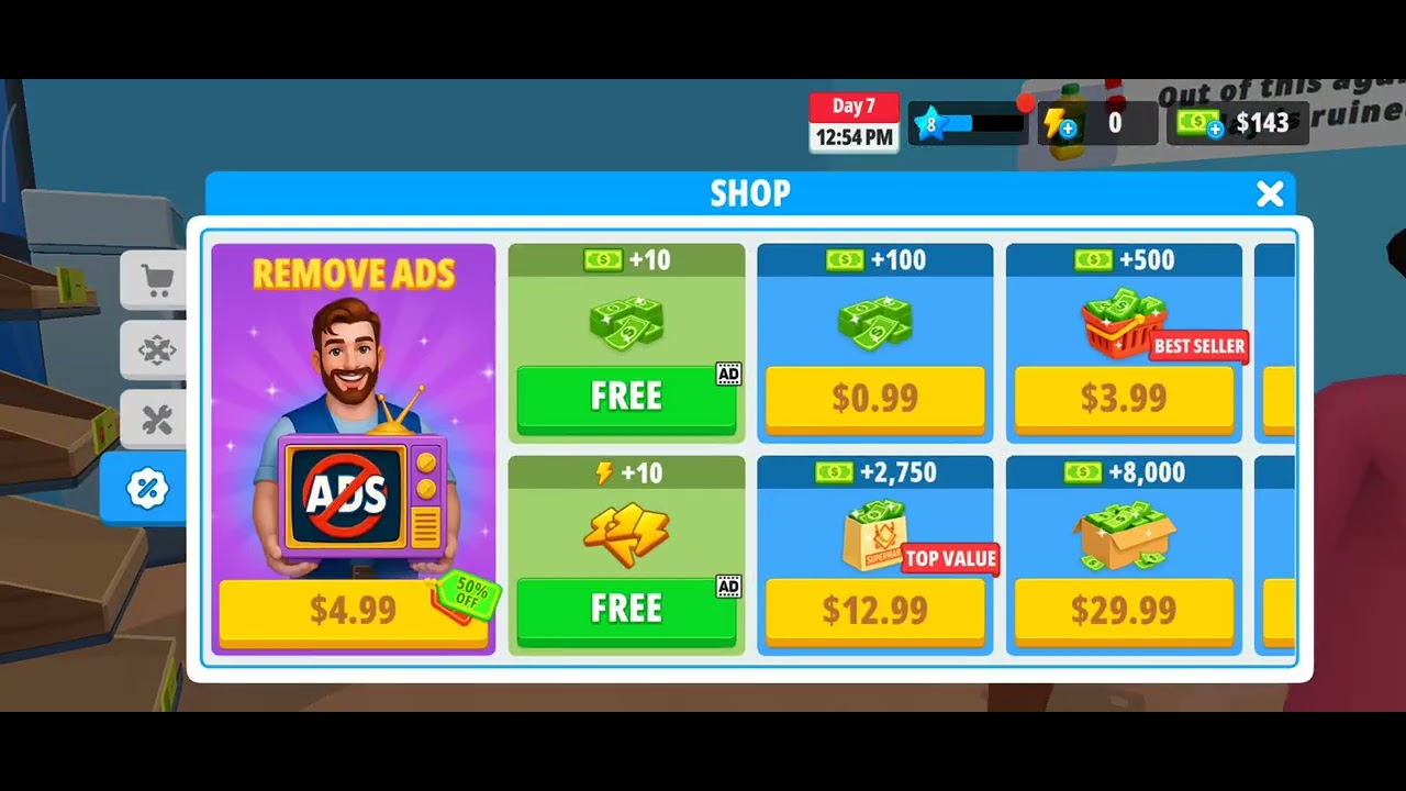 Become a business | my supermarket simulator 3d | day 1 |