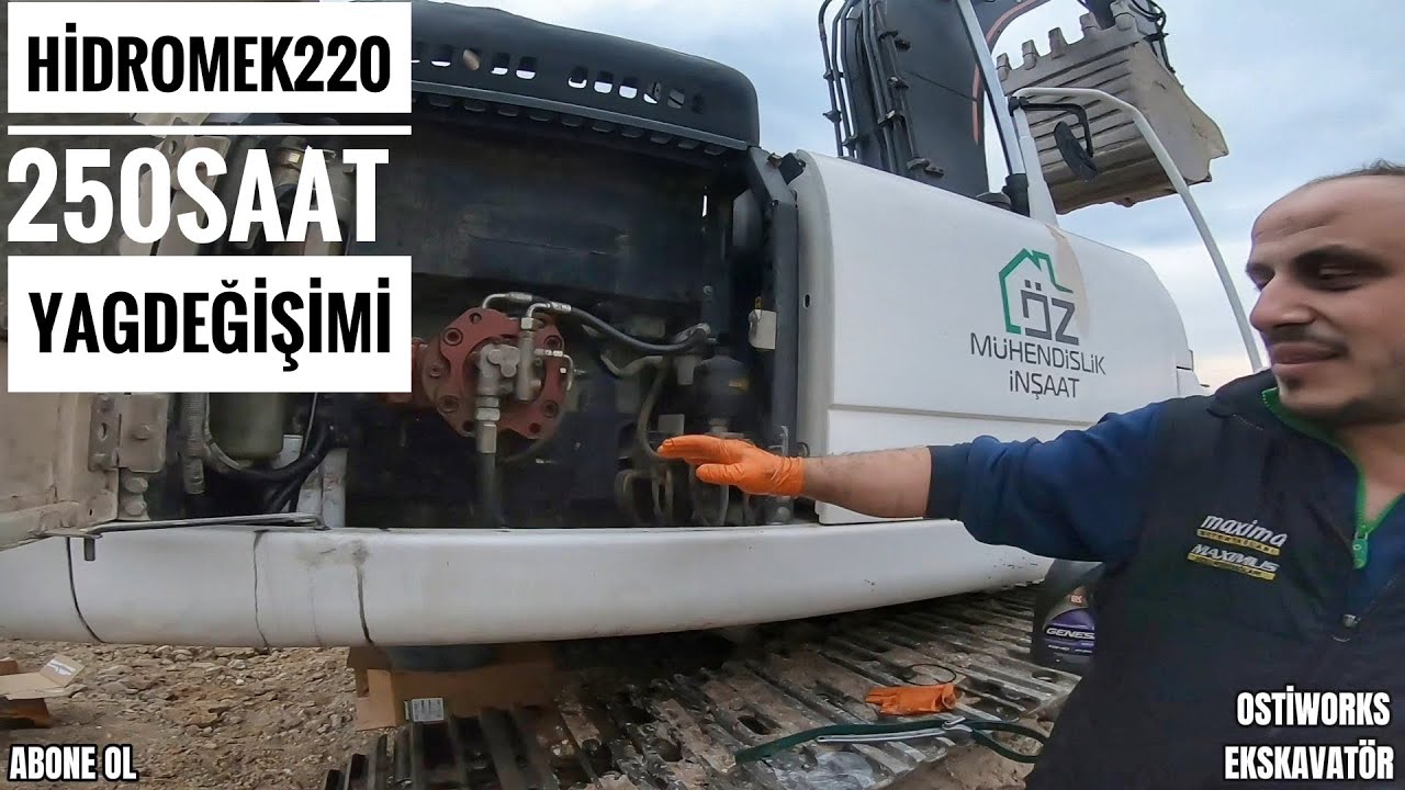 EKSKAVATÖR YAĞ DEĞİŞİMİ NASIL YAPIYORUZ | Hidromek 220 Bakım Videosu | Ostiworks