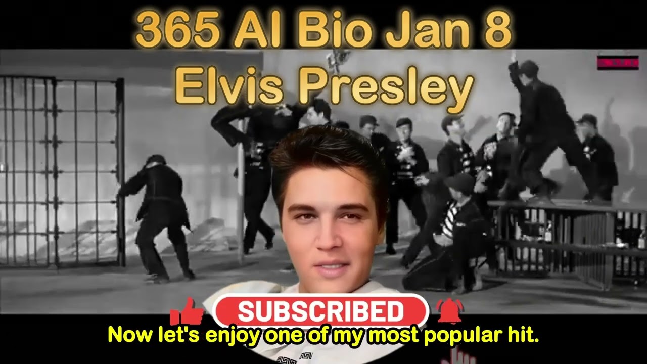 【365 Bio】  Jan 8: Elvis Presley, Happy Birthday 🎂 🎉🇺🇸🎸🎤🕺🔗👮‍♂️