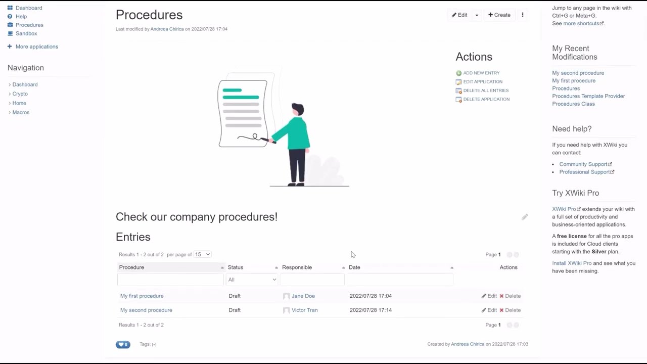 Here's how you can use App Within Minutes in XWiki