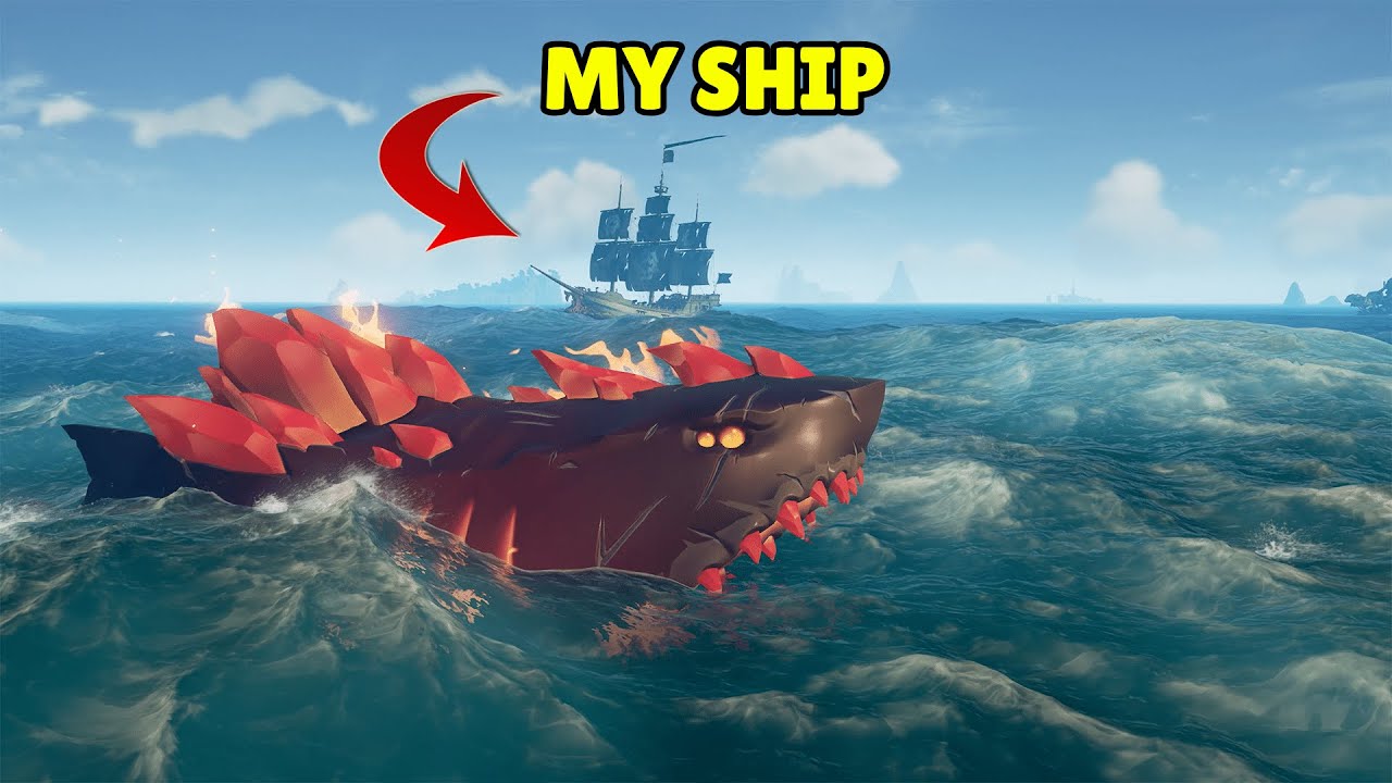 I Found The Most Powerful Shark In Sea Of Thieves😨😨
