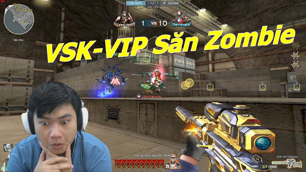 VSK-94 VIP : Sniper Kh&ocirc;ng Cần Bật T&acirc;m - Tiền Zombie v4