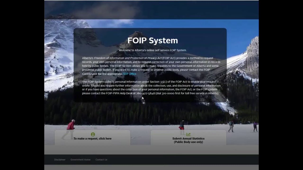 FOIP Request Service Guided Tour