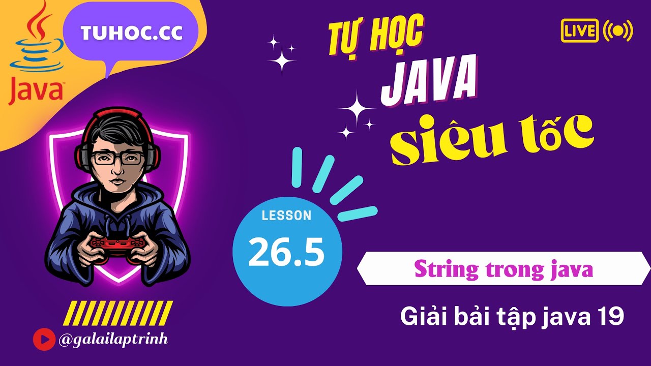 26.5 giải b&agrave;i tập string java 19 - Kiểu dữ liệu String trong Java