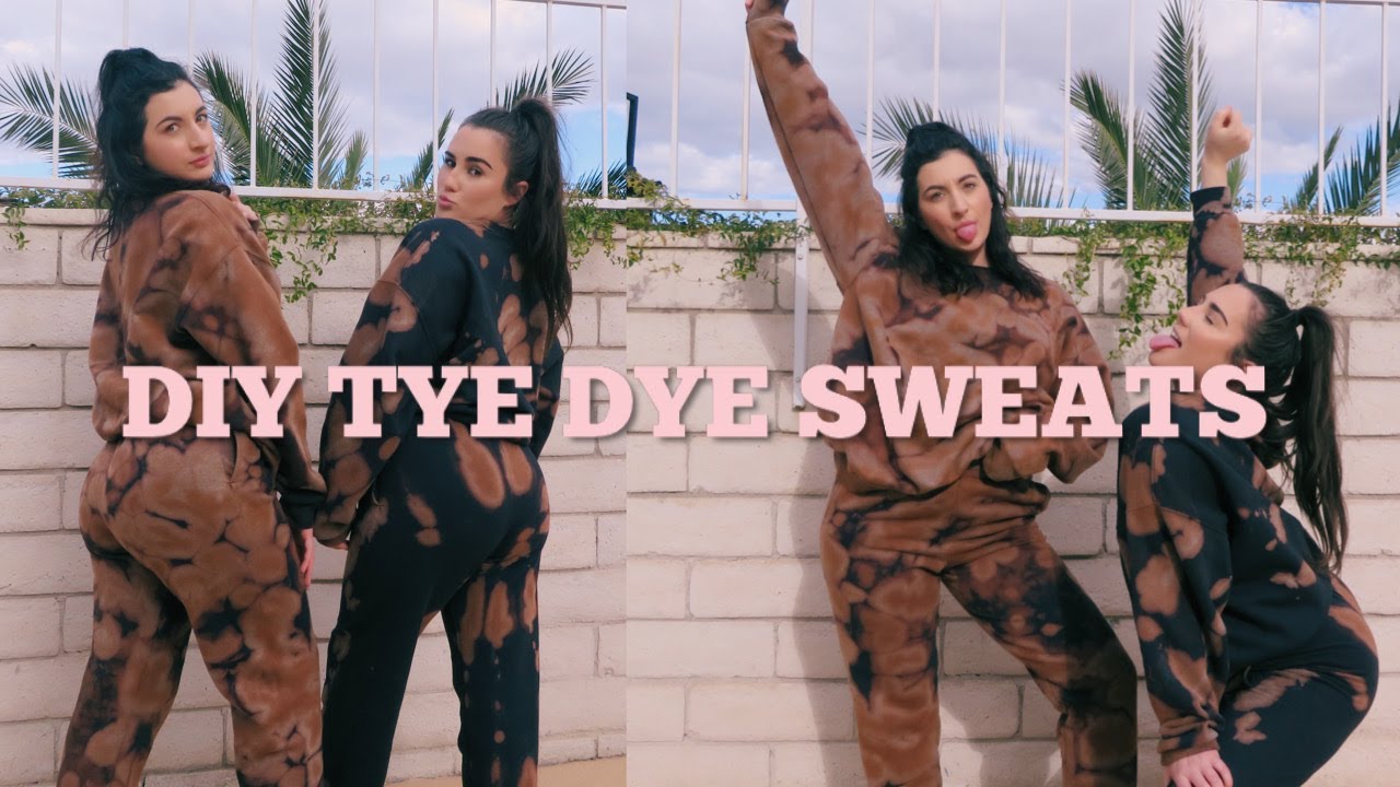 DIY BLEACH TIE DYE SWEATSUITS (under $15)