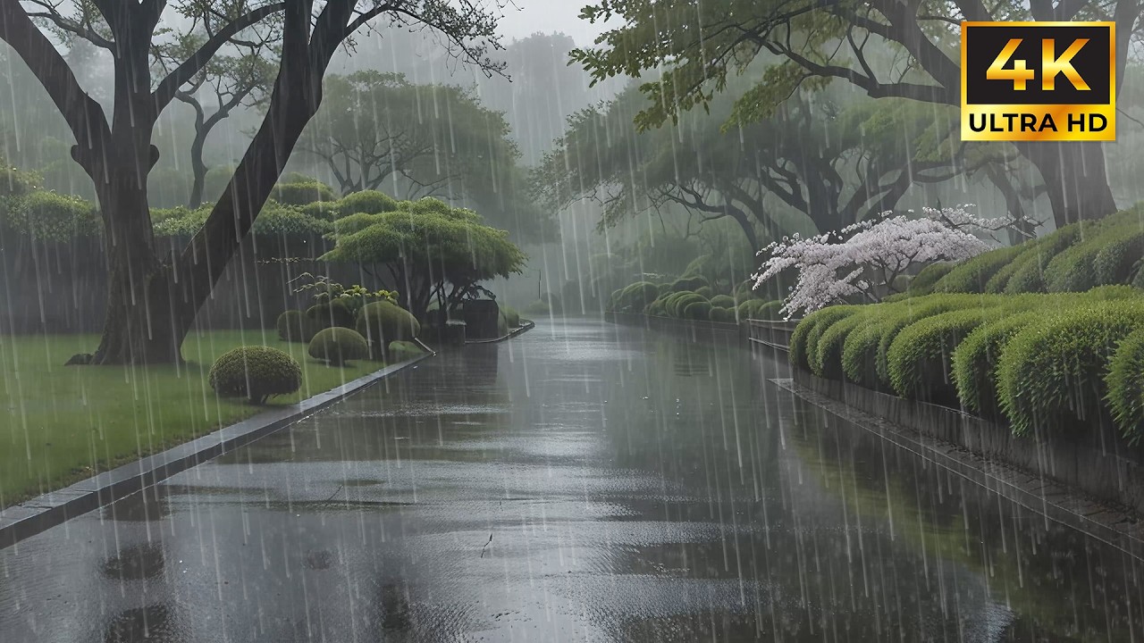Fall Asleep in 5 Minutes: Soft Rain Sounds in a Peaceful Garden