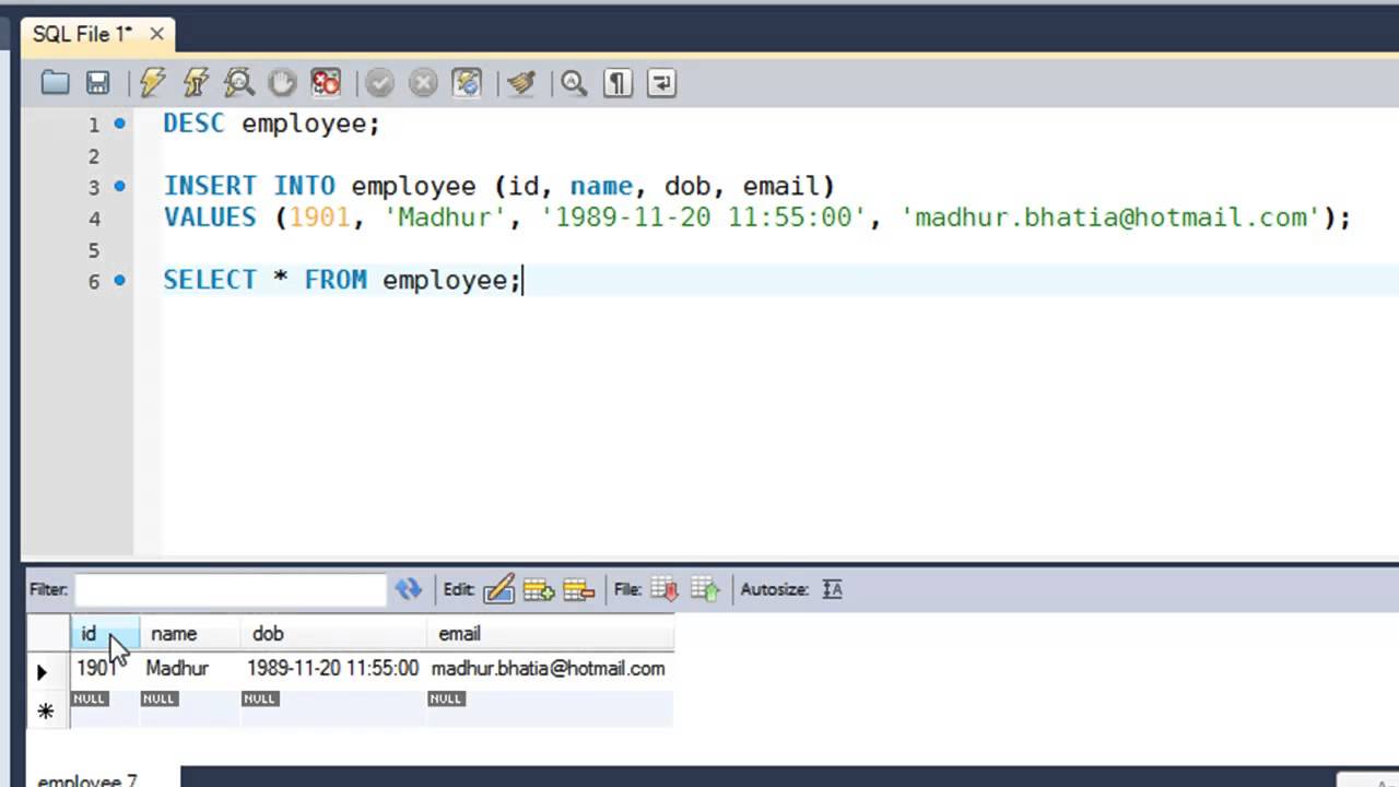 SQL Tutorial - 12: Inserting Data Into Tables
