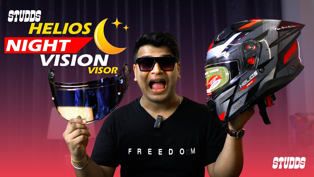 Finally😍Night Vision Visor for Studds Helios | Studds Helios D2 Circuit | Best Budget Helmet in 3000