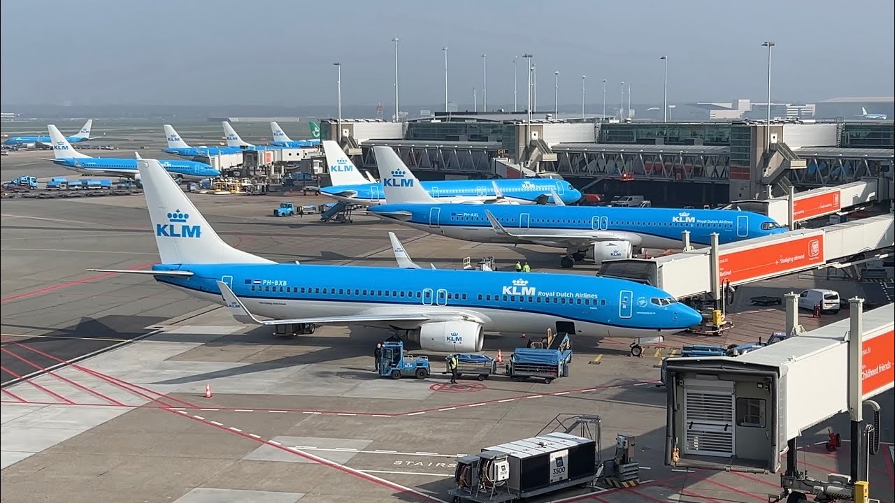 KLM Royal Dutch Airlines at Schiphol Amsterdam Airport 8 maart 2026