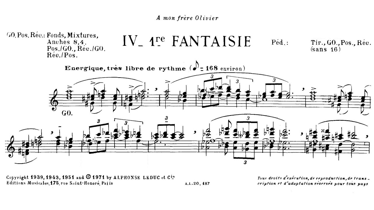 Alain, Jehan (1933): Premi&egrave;re fantaisie pour orgue &ldquo;Omar Khayy&aacute;m&rdquo;, JA 72 &mdash; Christophe Mantoux