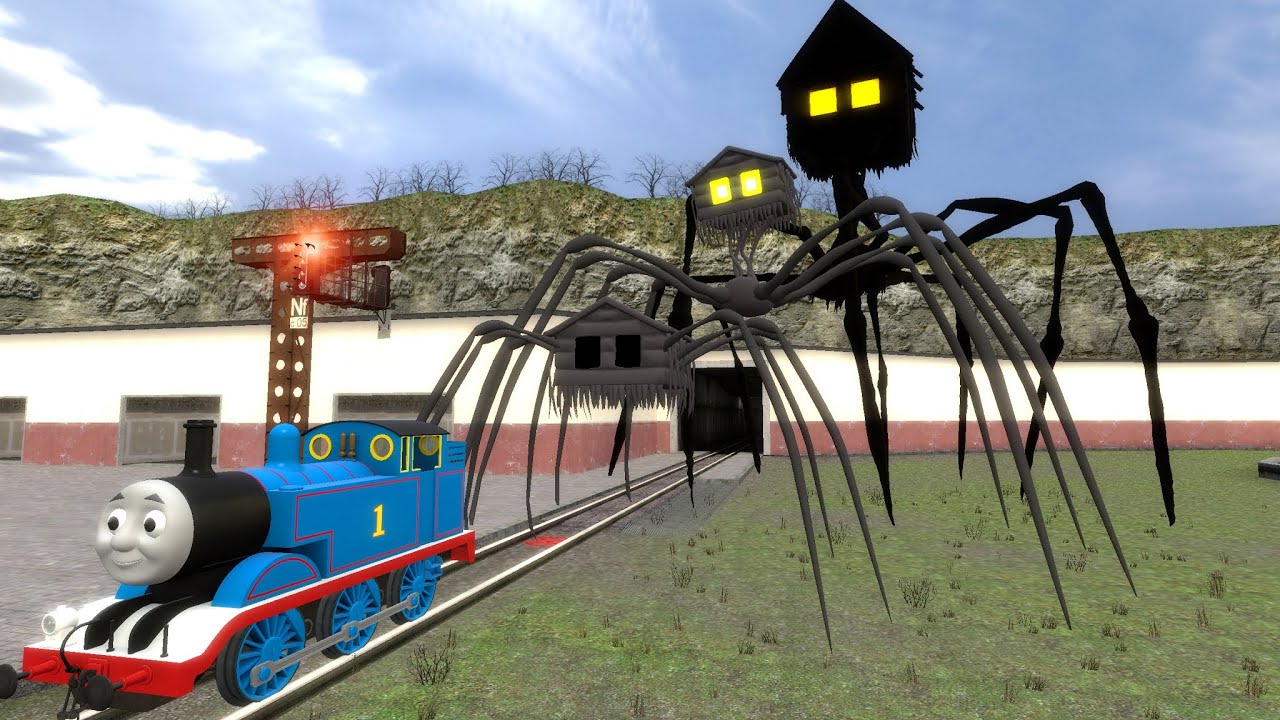 Building a Thomas Train Chased By Evolution Of House Head Trevor Henderson Monster in Garry's Mod