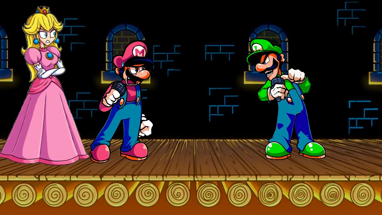 FNF Oh God No Duet But Princess Peach Joins With Mario
