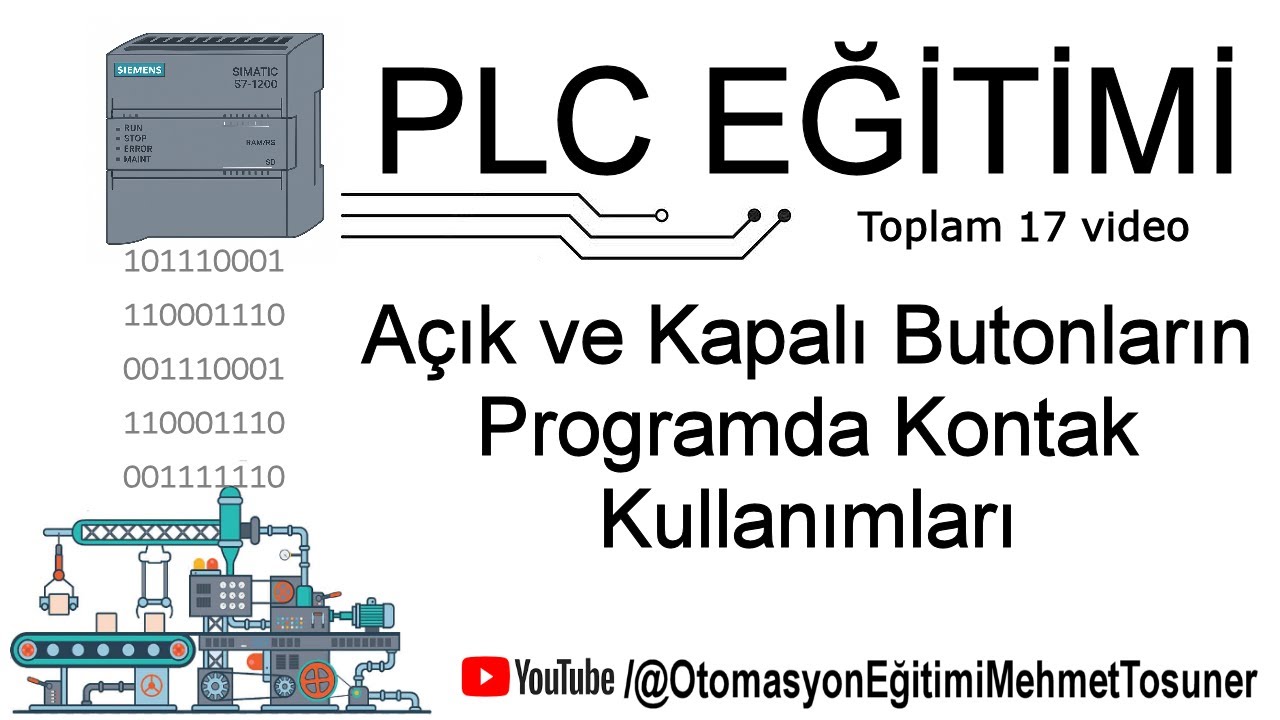 PLC - Açık ve Kapalı Butonların Programda Kontak Kullanımları #elektrik #otomasyon #plc #tiaportal