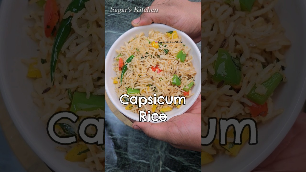 Easy & Quick Fried Capsicum Rice Pulao Rice #YouTubeShorts #Shorts #Viral #Pulao #FriedRice