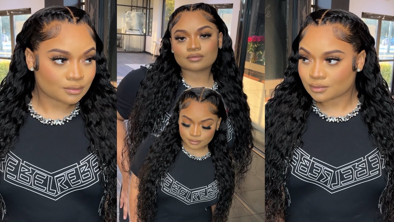 Braided Frontal Style | BOMB Water Wave Wig 🔥| Ishowbeauty Hair