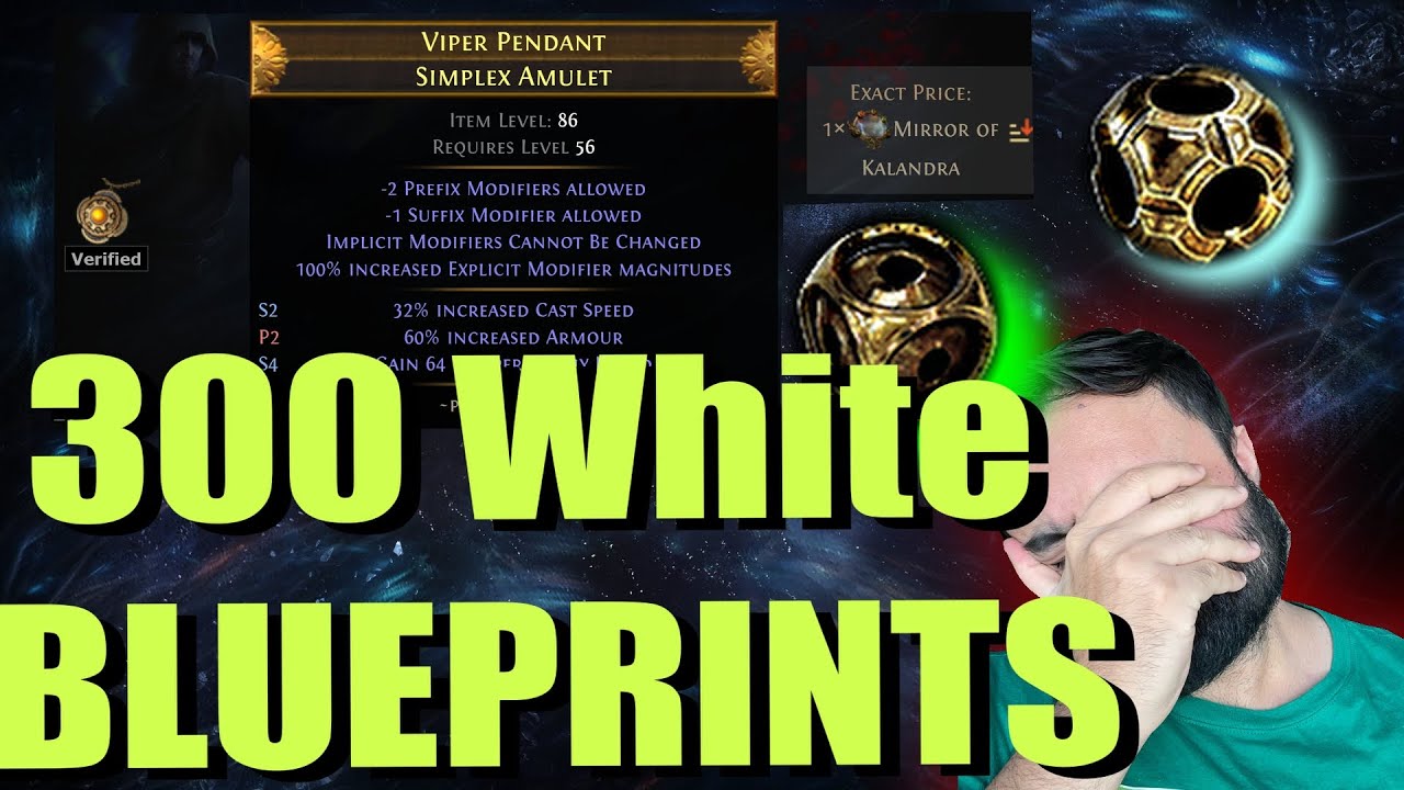 I ran 300 White Heist Blueprints in path of exile 3.26 secrets of the atlas
