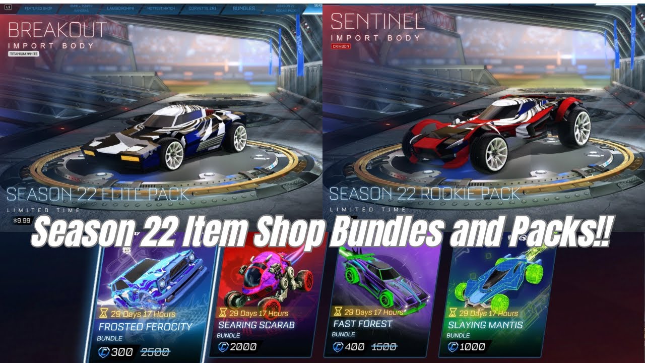 New Season 22 Bundles and Packs In Rocket League!!