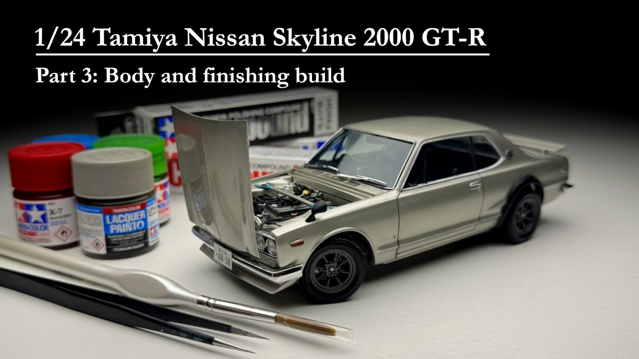 Nissan Skyline 2000 GT-R Street Custom | 1/24 | Tamiya | Part 3: body and completion