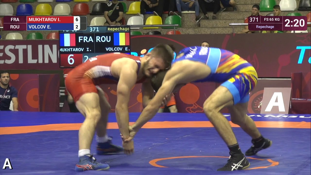 Repechage FS - 65 kg: I. MUKHTAROV (FRA) v. E. VOLCOV (ROU)