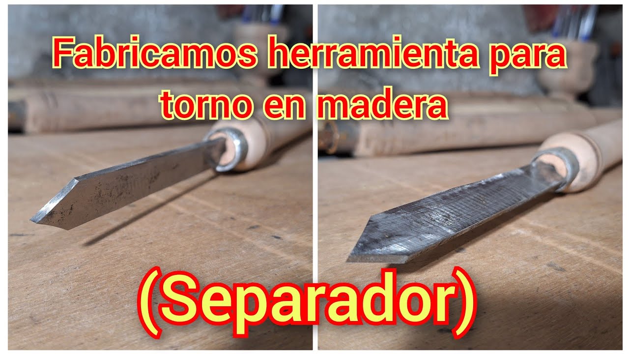 Como hacer herramienta casera para el torno en madera (Separador)