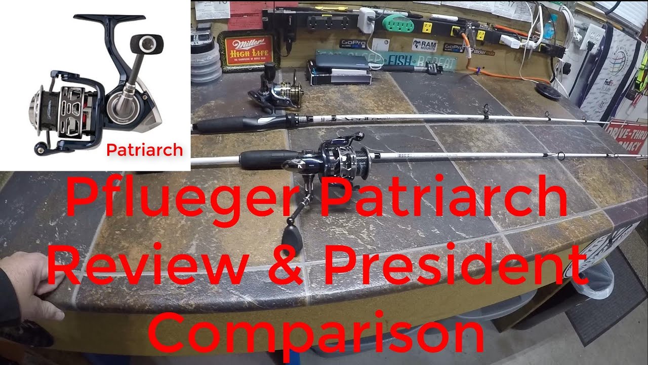 PFLUEGER SPINNING REEL REVIEW [PATRIARCH] and comparison to the Pflueger President Spinning Reel