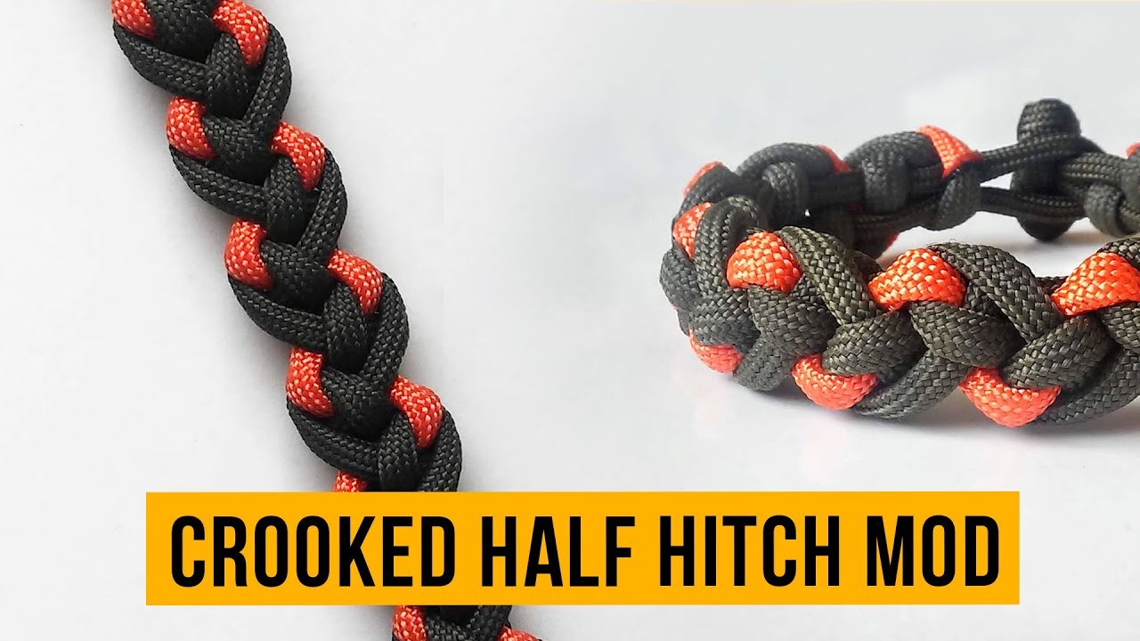 Браслет из паракорда Crooked Half Hitch Modified