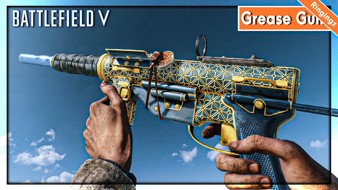 ปืนกลมือ กองทัพสหรัฐ - Battlefield V รีวิว Grease gun