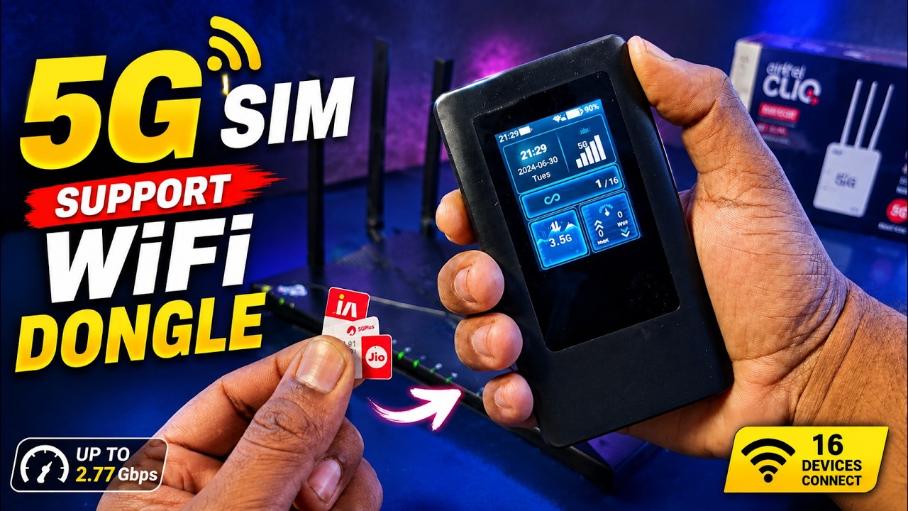 5G SIM WiFi Dongle | Jio, Airtel & Vi SIM Working? 🔥 Unboxing & Full Review
