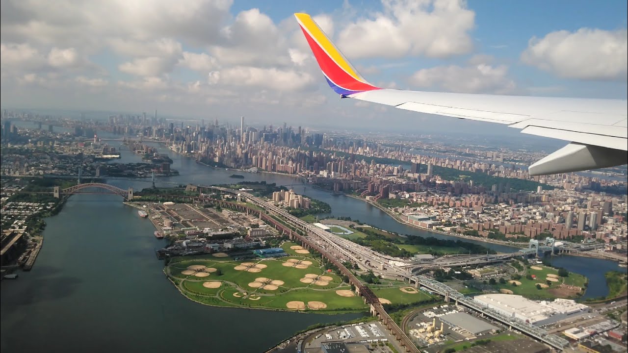 [4K] NEW YORK LGA TAKE-OFF I Southwest Airlines Boeing 737-7H4
