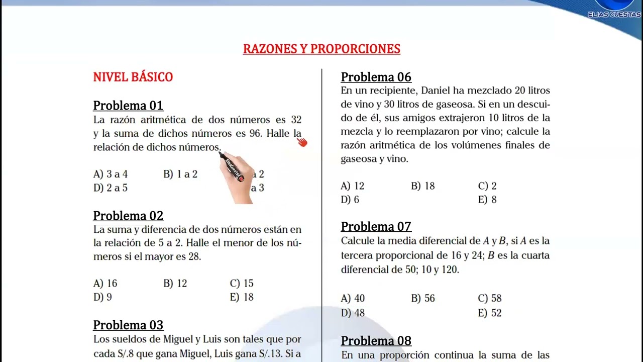 CLASE 01 - RAZONES Y PROPORCIONES - ARITMÉTICA (MATEMÁTICA DESDE CERO UNHEVAL 2025-I)
