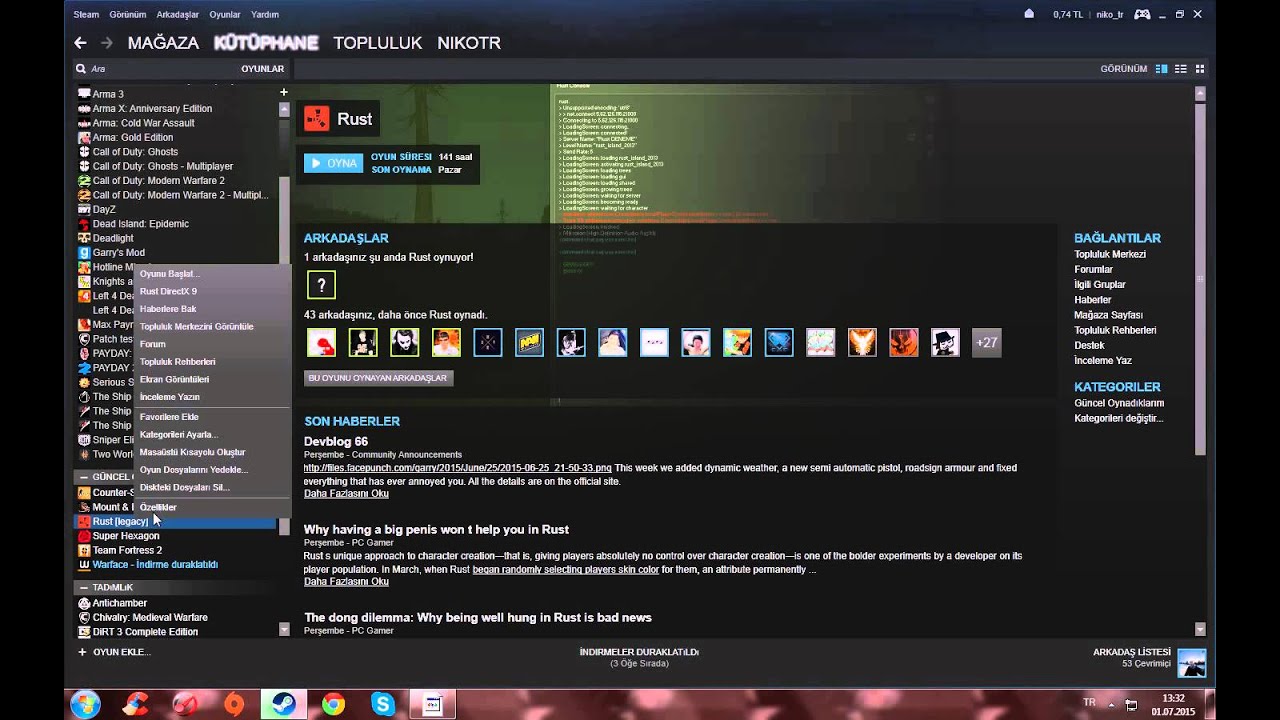 Rust'ı eski versiyona &ccedil;evirme (Legacy-The old versiyon){&Ccedil;&ouml;z&uuml;ld&uuml;}