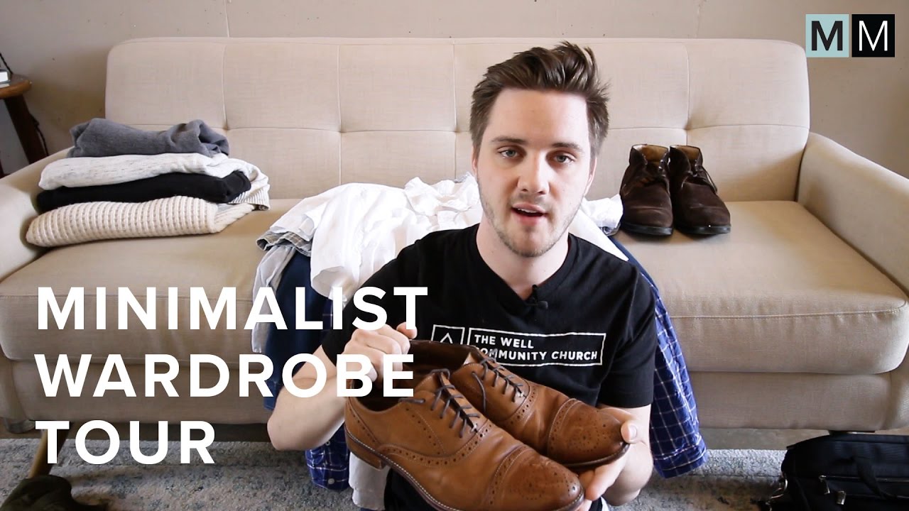 MINIMALIST WARDROBE TOUR (GUYS) - 39 items! | minimal millennials