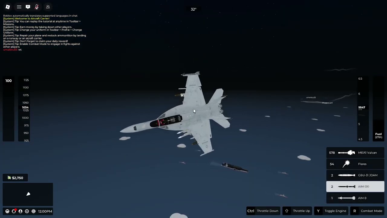 F18 HORNET - Aircraft Carrier Roblox