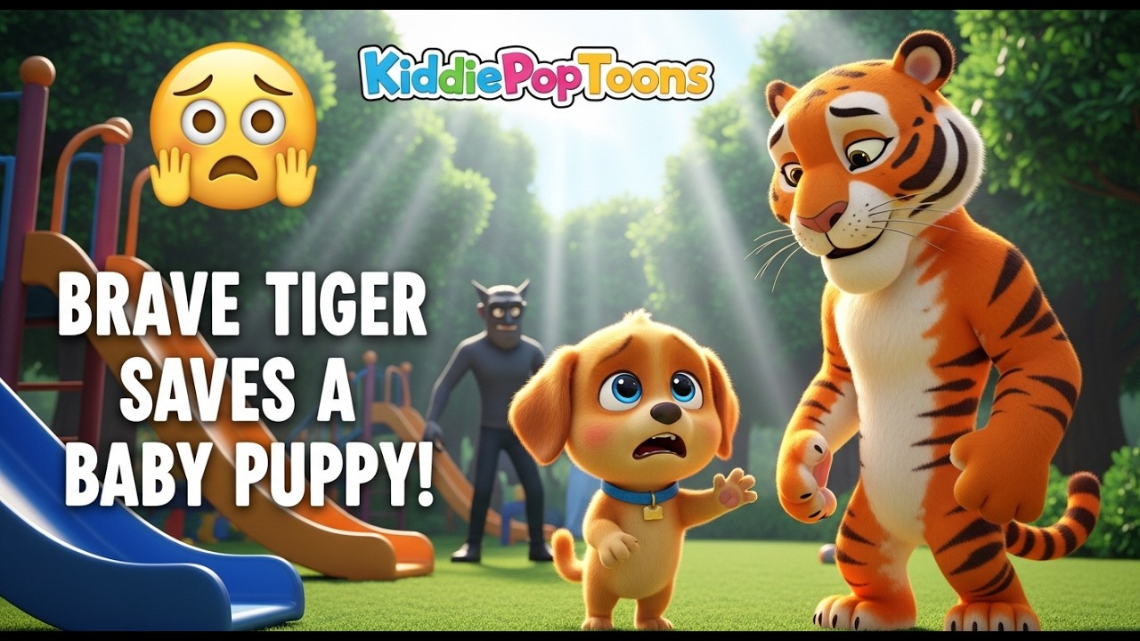 😱Baby Puppy Kidnapped  🚨 Brave Tiger Saves Baby Puppy 🐯🐶 