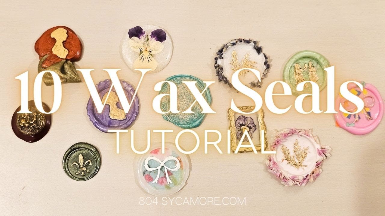 10 Wax Seals Tutorial - Step by step craft tutorial - wax seal stamps