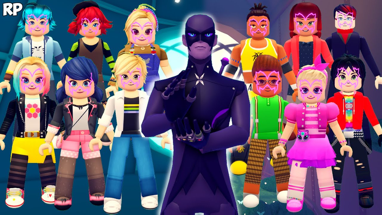 ALL AKUMATIZED VILLAINS DO GRUPO NO MIRACULOUS RP - MIRACULOUS ROBLOX!