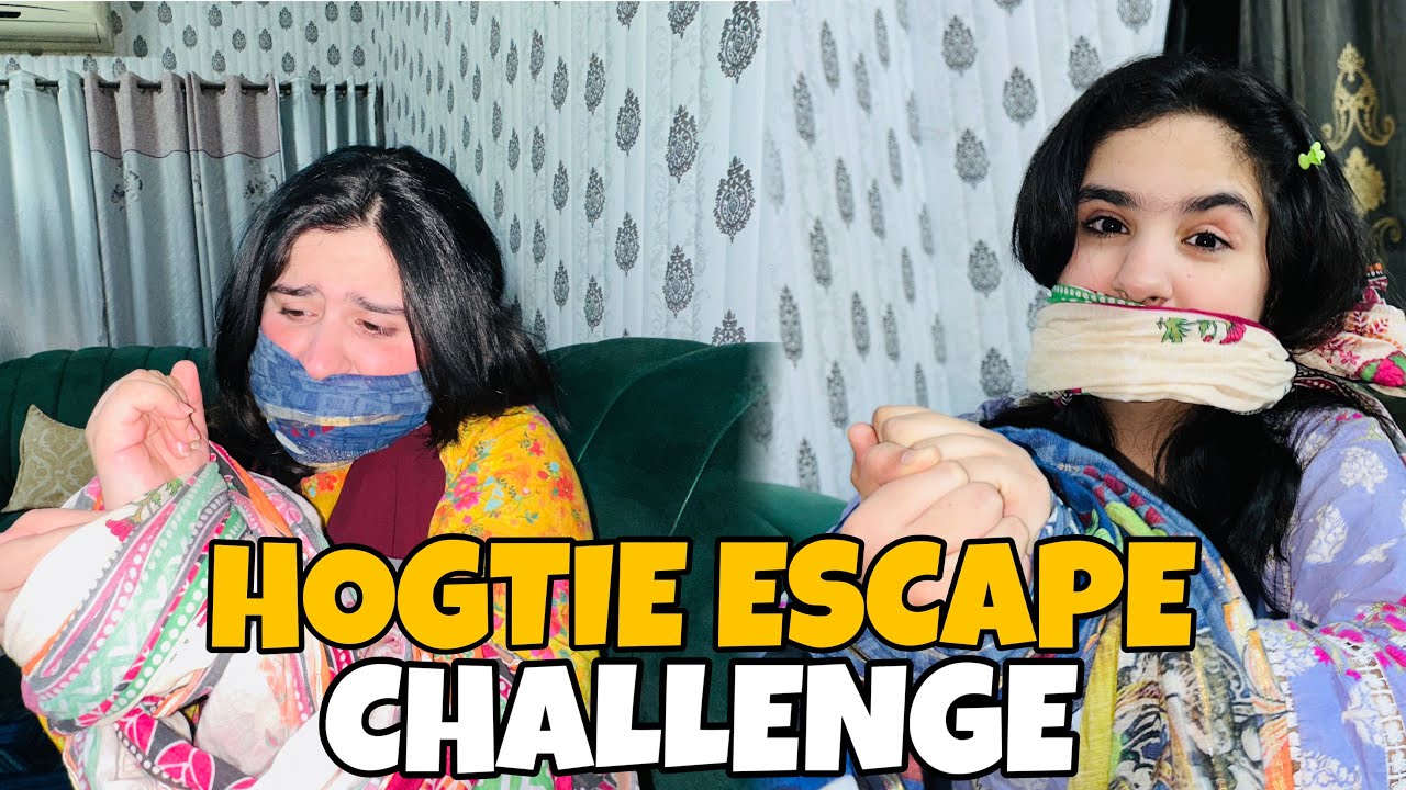 HOGTIE ESCAPE CHALLENGE 😷👺Hath Paon sb bandh diye😆😂|Life with Noorah|